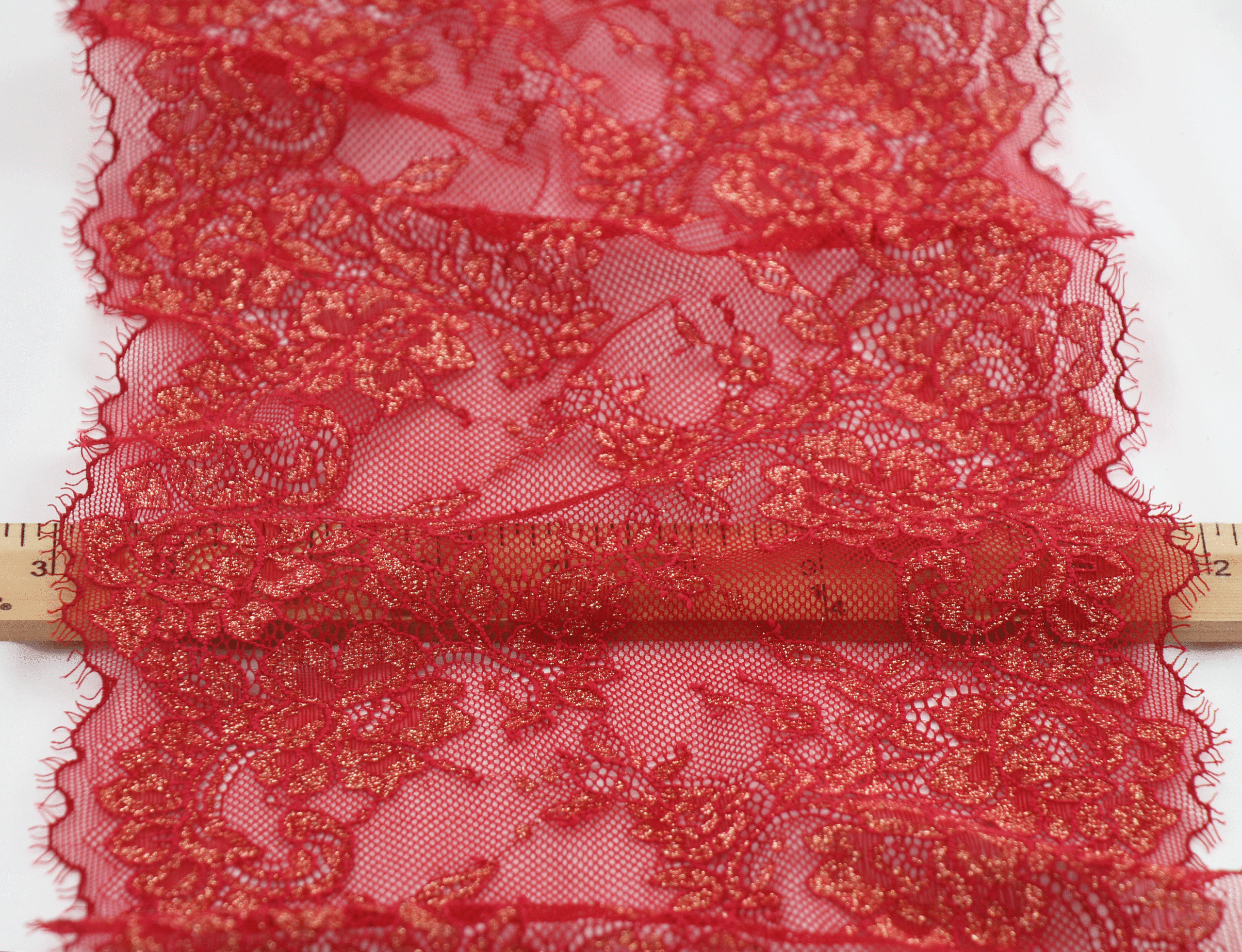 Chili Red French Lace