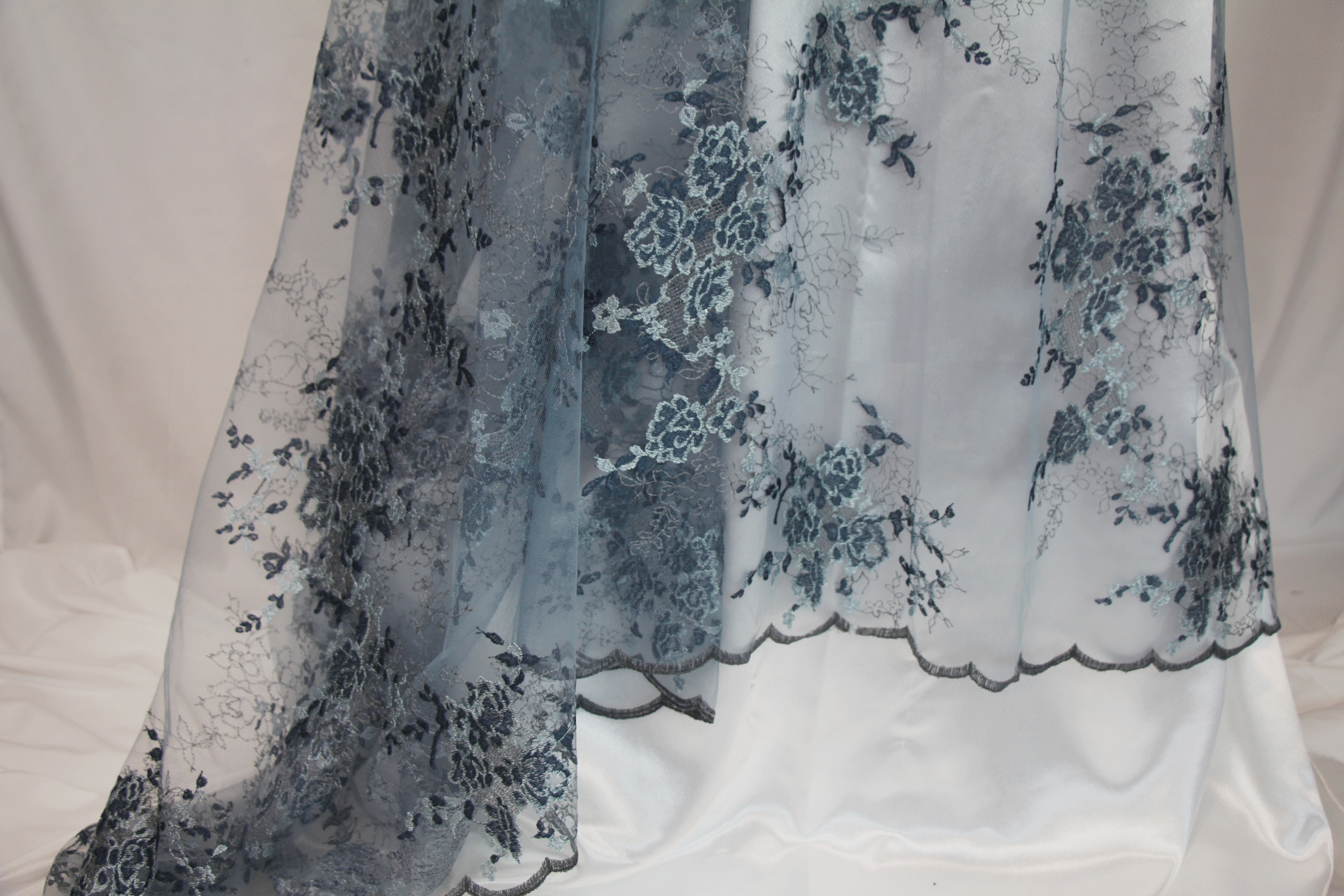 Embroidered Wild Rose Bridal Lace