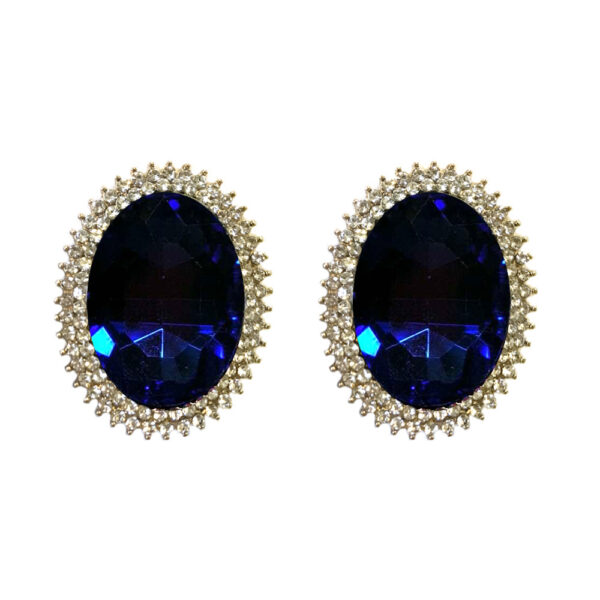 Oval Rhinestone Earrings