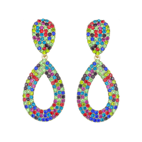 Dangly Multi-Color Teardrop Earrings