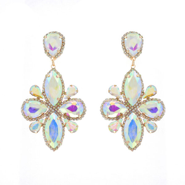 Gold Iridescent Dangle Earrings