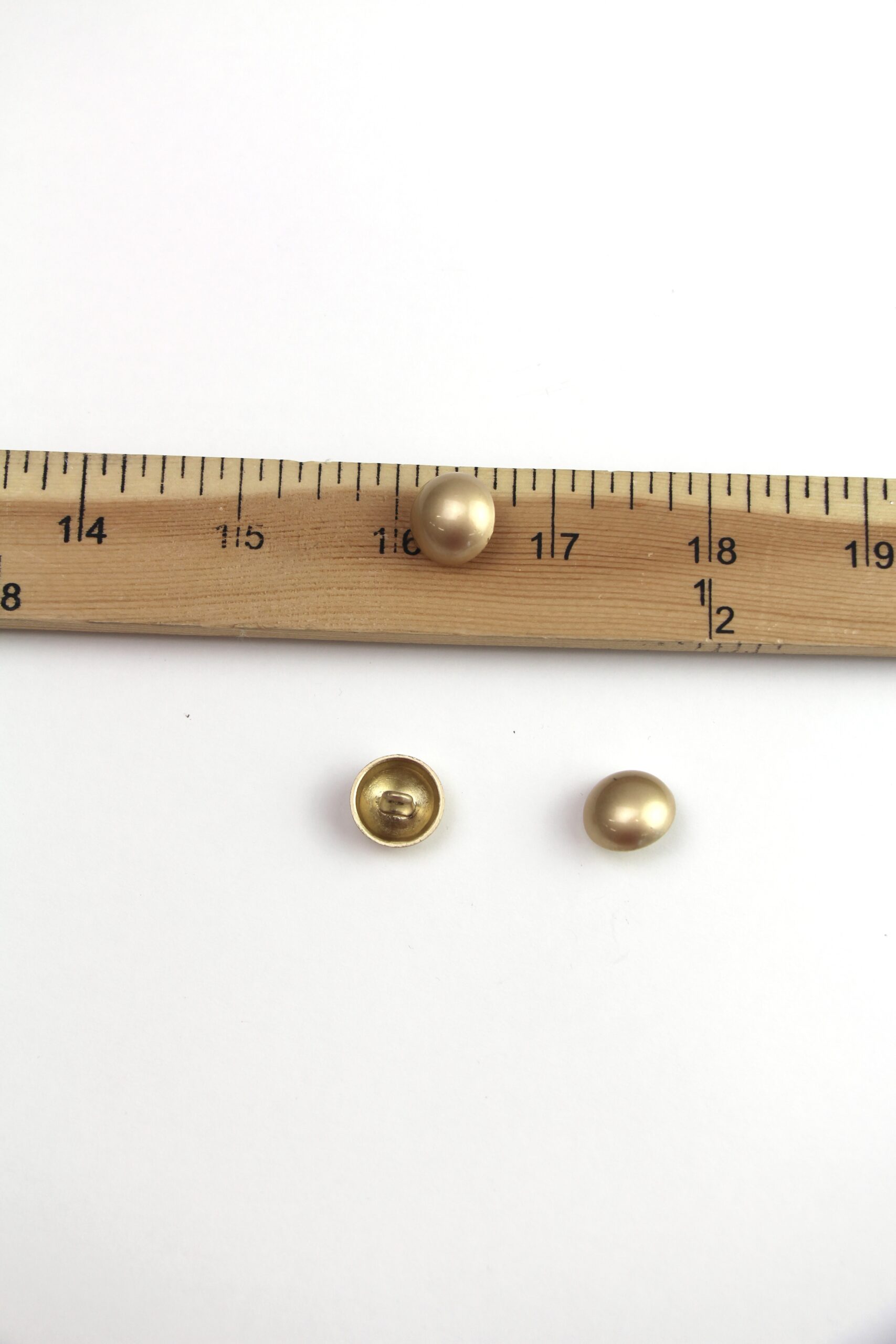 Buffed Gold Half Sphere Button 3/4"