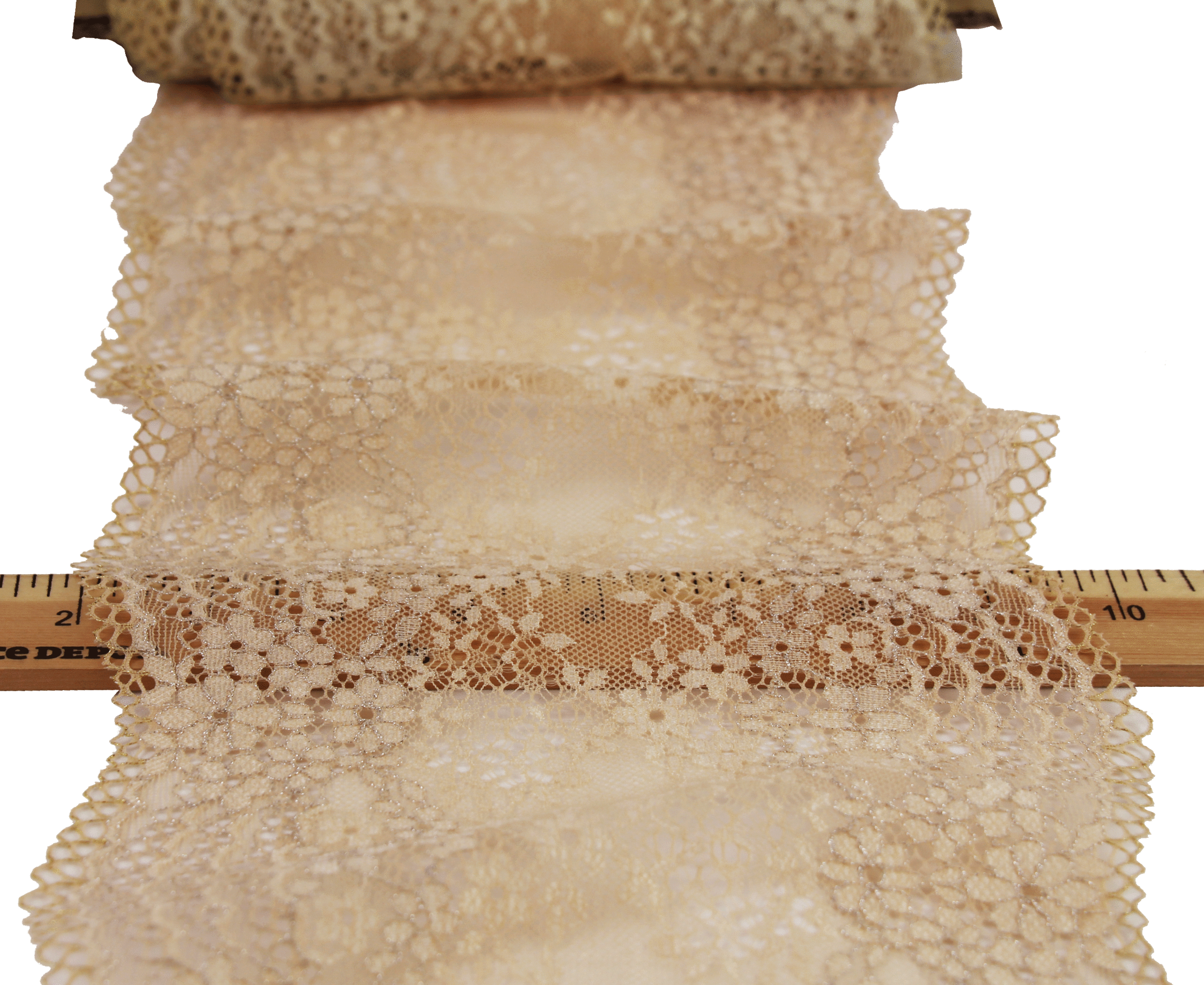 Shiny Sahara Sand Lace with Silver