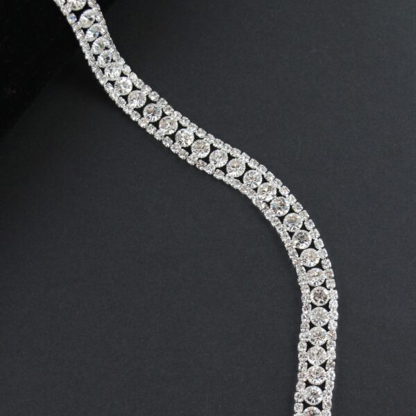 Silver with Rhinestone Chain Band