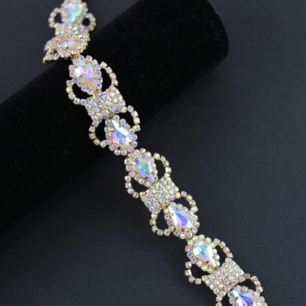 Gold Bow Style Rhinestone Band