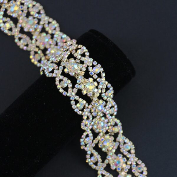Gold Flower Rhinestone Band