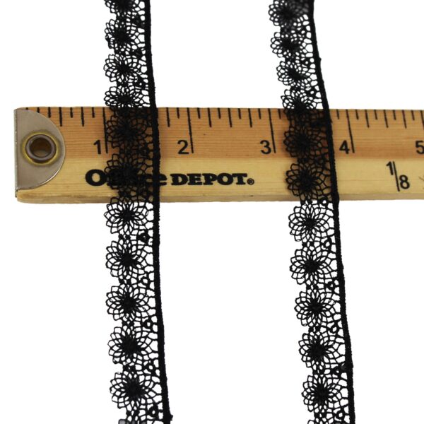 Black Sunflower Trim Lace