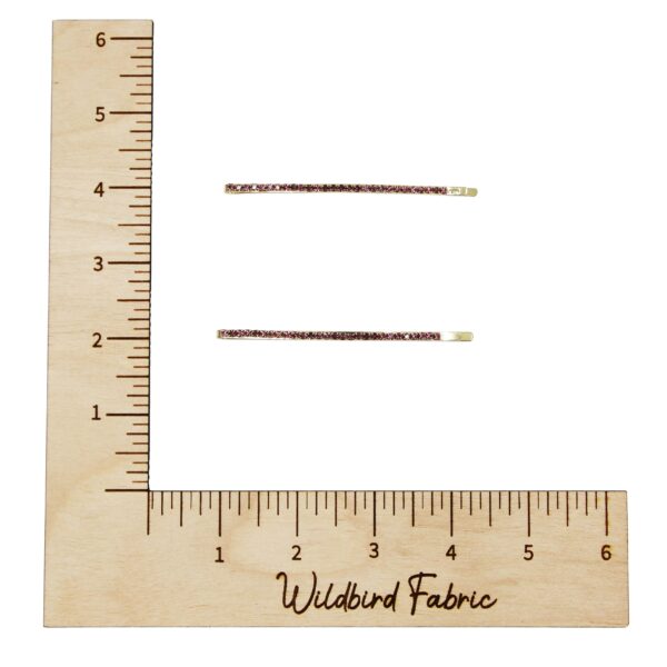 Rhinestone Clips - Gold & Mauve