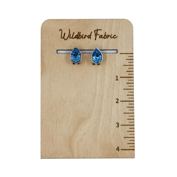 Light Blue Teardrop Stud Earrings