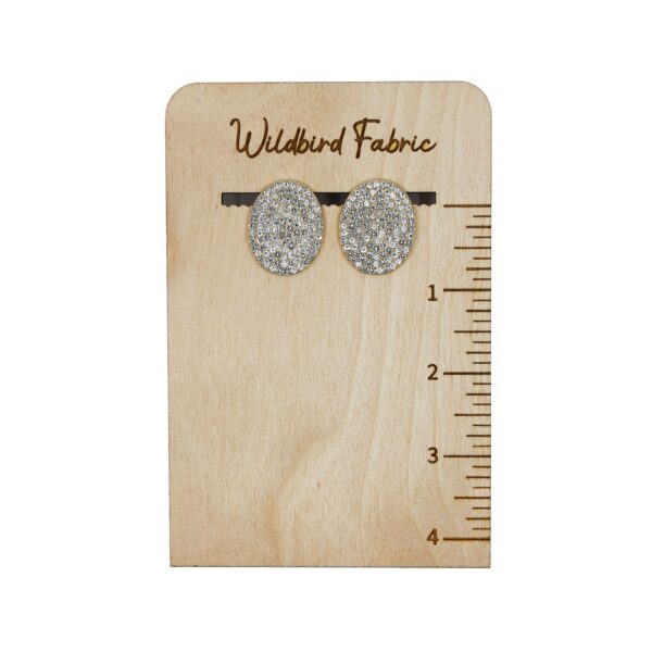 Large Oval Rhinestone Studs
