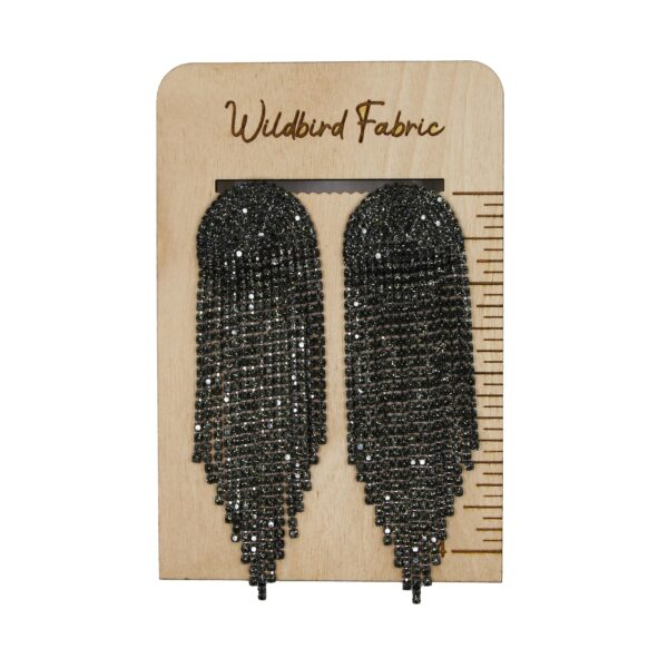 Black Half Moon Earrings