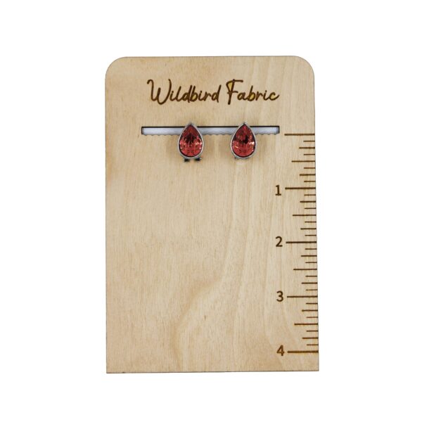 Coral Teardrop Stud