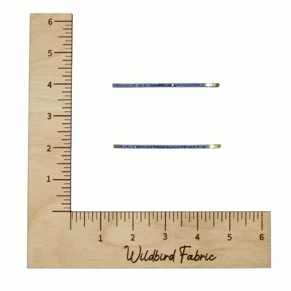 Rhinestone Clips - Gold & Alpine Blue