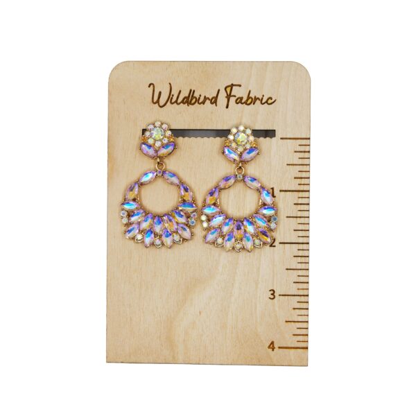 Lavender Iridescent Gem Earrings