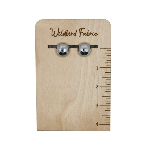 Silver Button Studs
