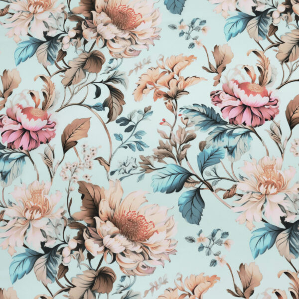 Cream Peony Chintz Print