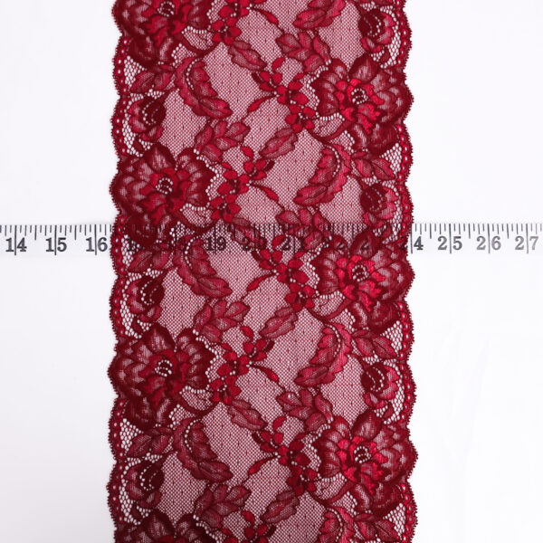 Bright Burgundy Floral Lace