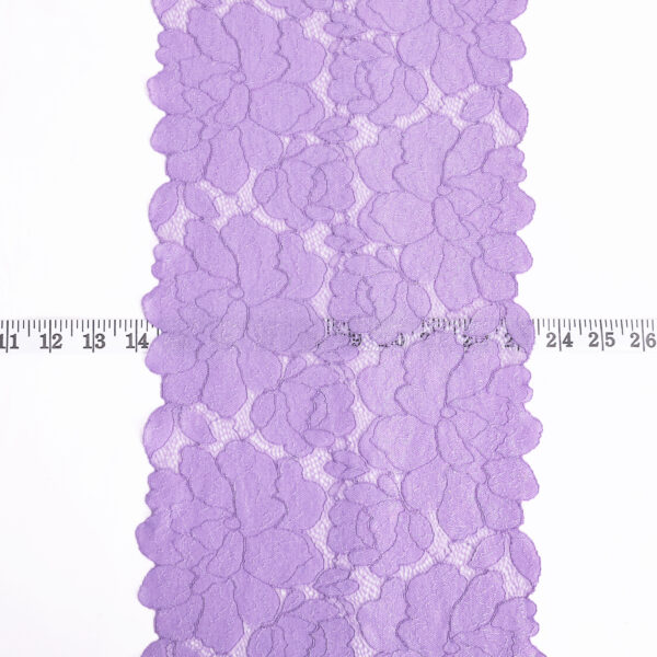 Shiny Dark Lavender Peony Lace
