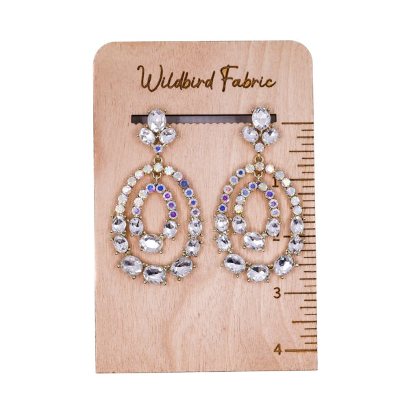 Gold Tiered Halo Earrings