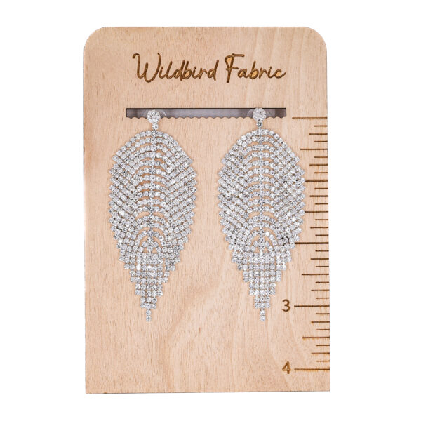 Silver Feather Fringe Earrings