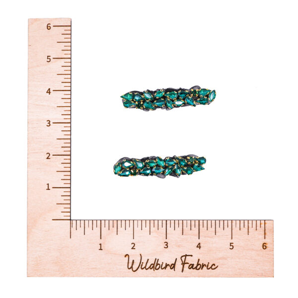 Deep Teal Cloud Jewel Clips