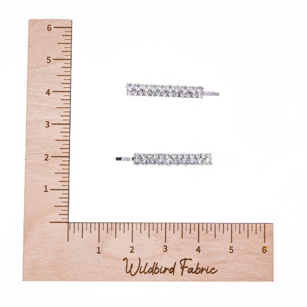 Silver Double Jewel Clips
