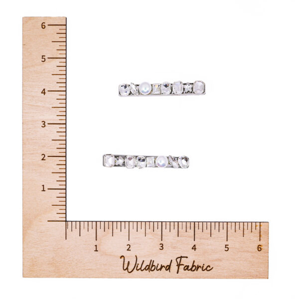 Silver Cut Shaped Jewel Clips