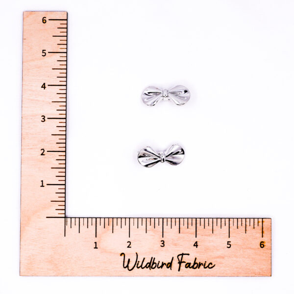 Silver Metal Bow Clips
