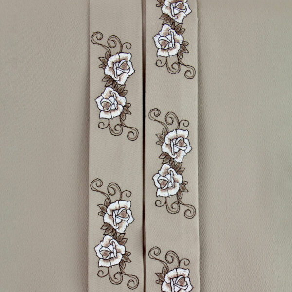 Taupe Embroidery - Rose 6