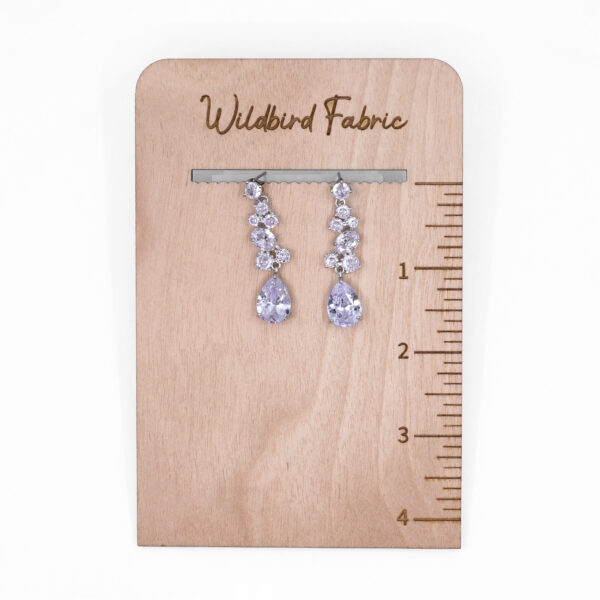 Silver Falling Gem Earrings