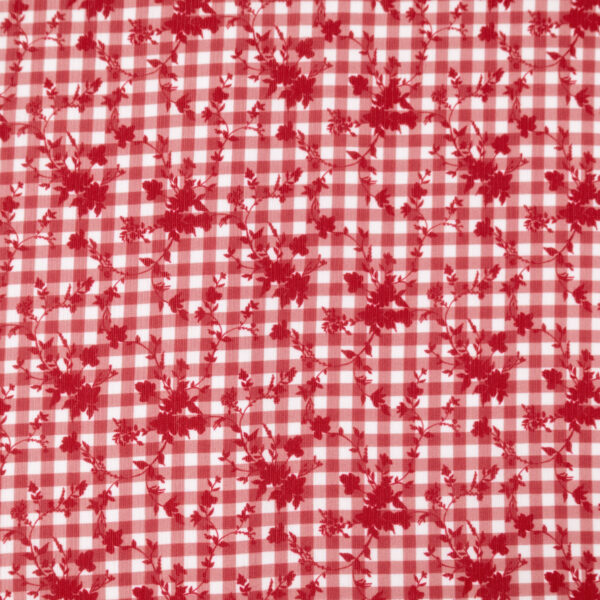 Country Floral Gingham Print